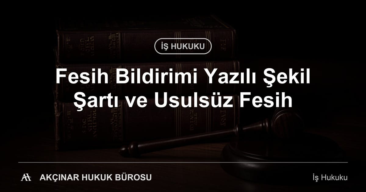 fesih bildirimi